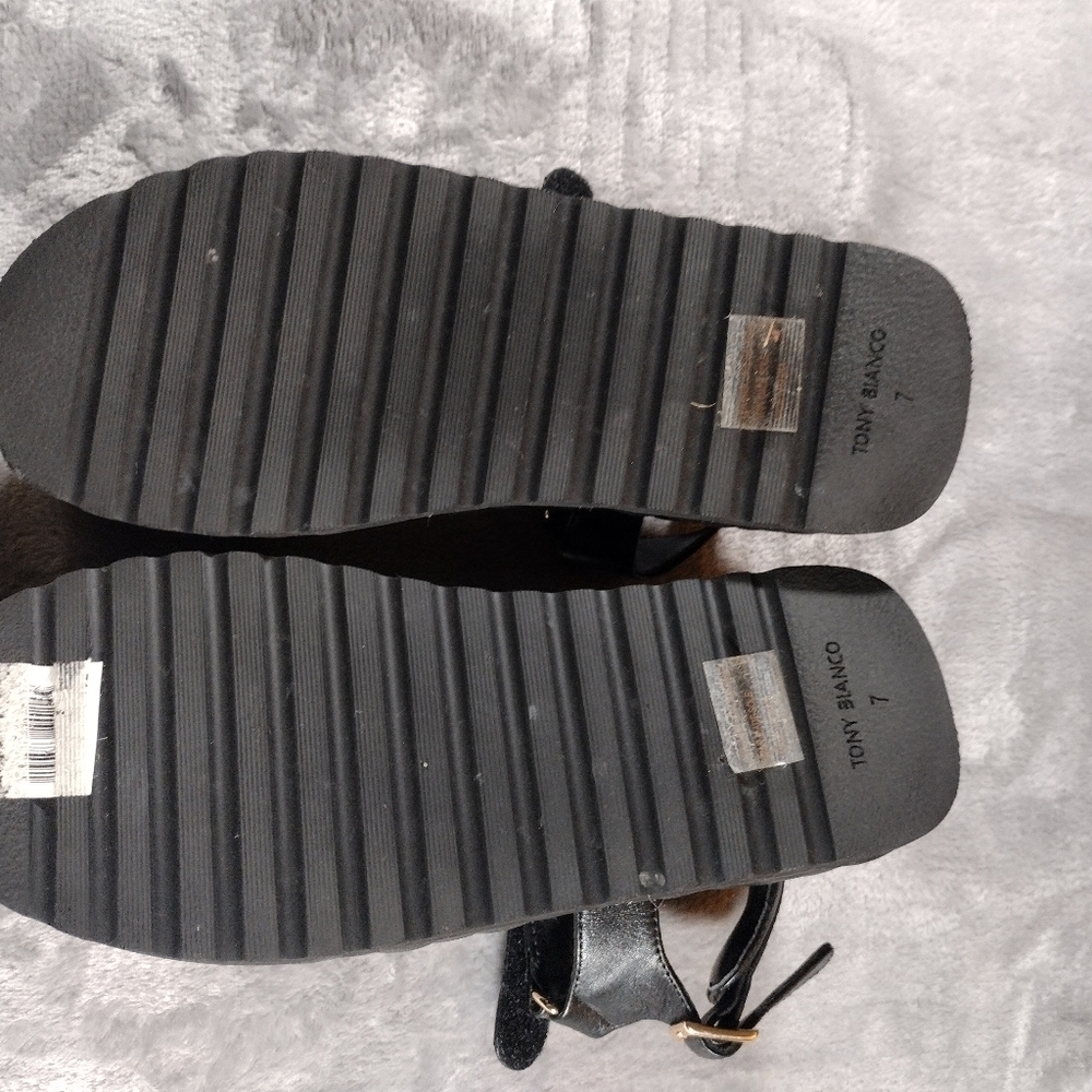 Tony Bianco Zahara Platform Sandals Womens Size  7 Black - Picture 4 of 6